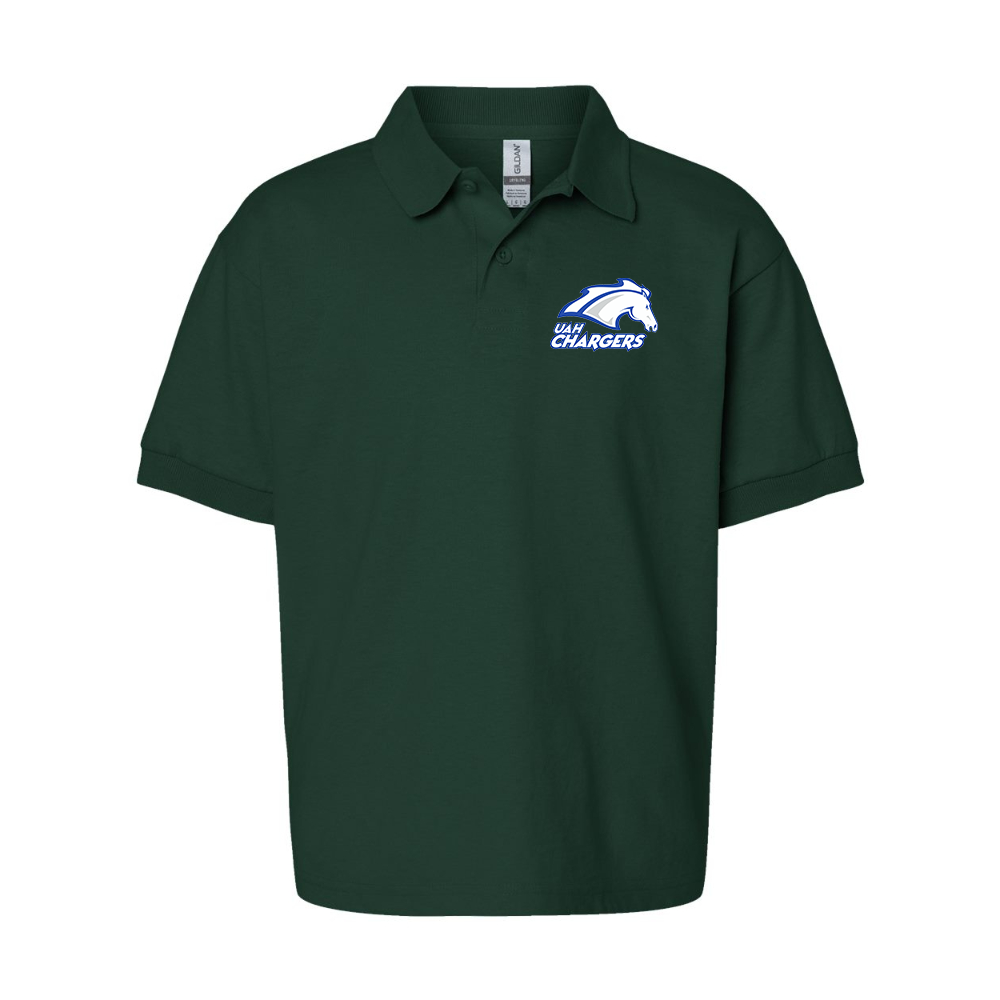 Youth Alabama Huntsville Chargers Gildan Dry Blend Jersey Polo