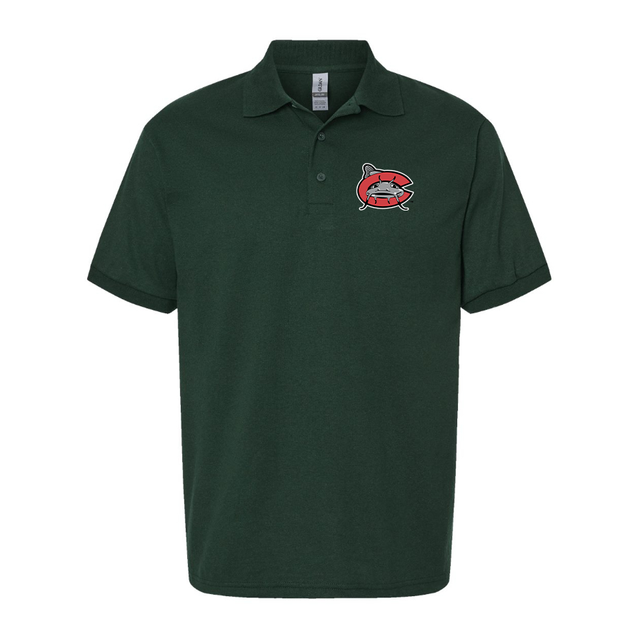 Men's Carolina Mudcats Logo Dry Blend Polo