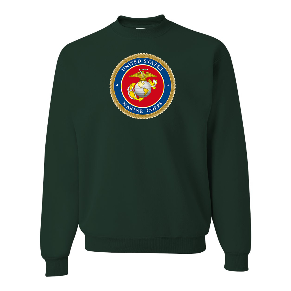 Men's  USMC Emblem JERZEES NuBlend Crewneck Sweatshirt