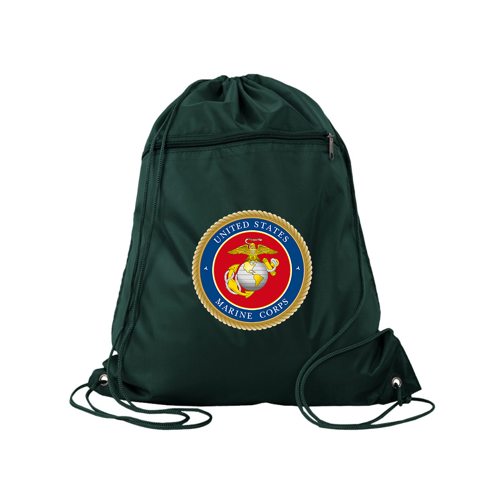 USMC Emblem Q-Tees - Polyester Cinchpack