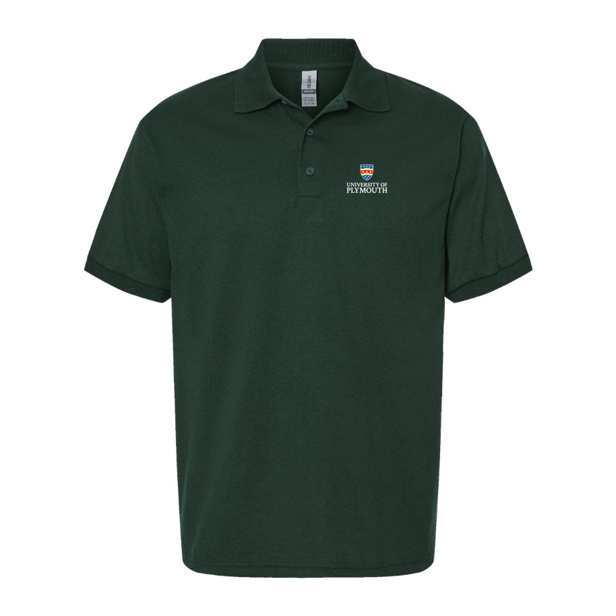 Men's University of Plymouth Logo  Dry Blend Polo