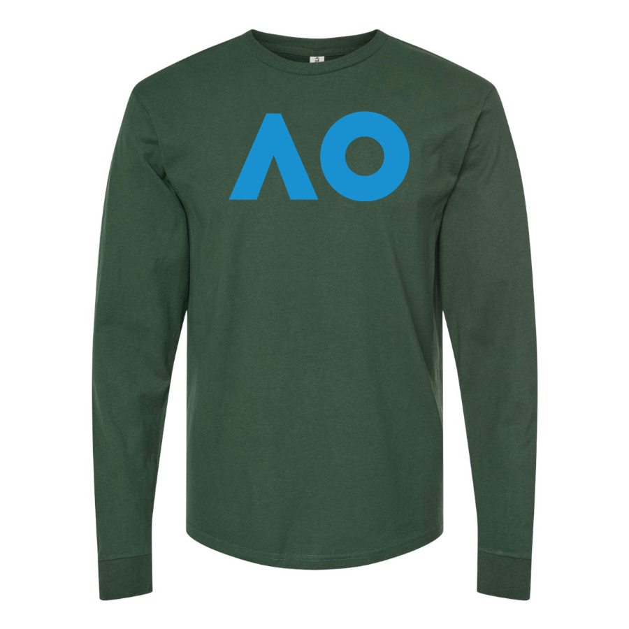 Men's Australian Open Logo Cotton Long Sleeve T-Shirt