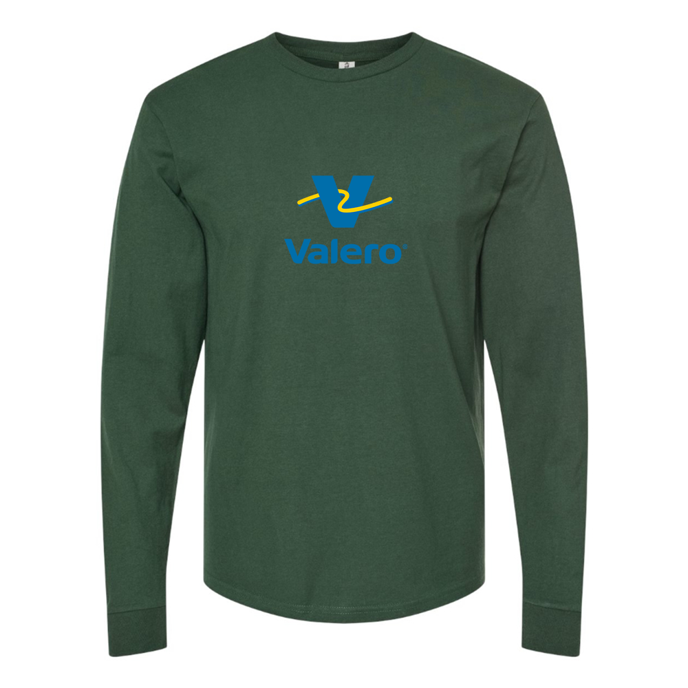 Men's Valero Gas Station Logo Cotton Long Sleeve T-Shirt