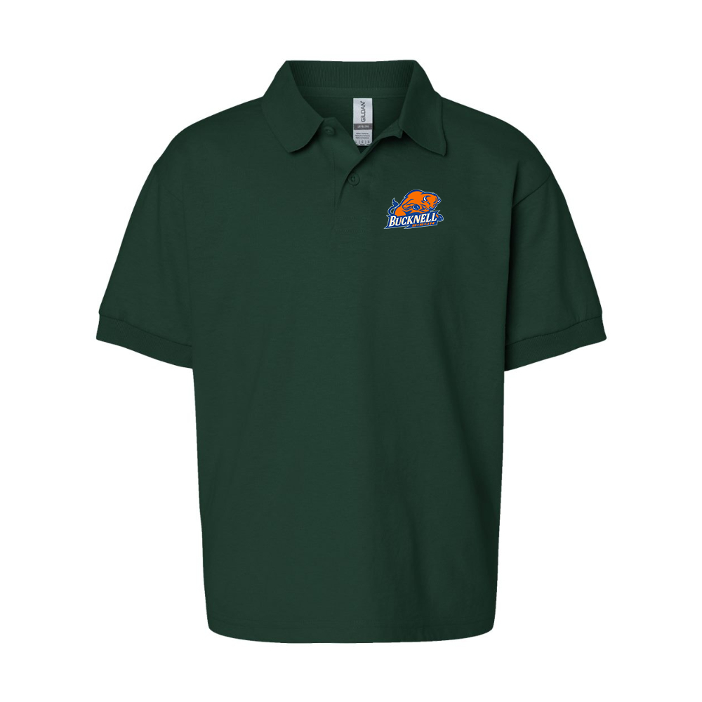 Youth Bucknell Bison Gildan Dry Blend Jersey Polo