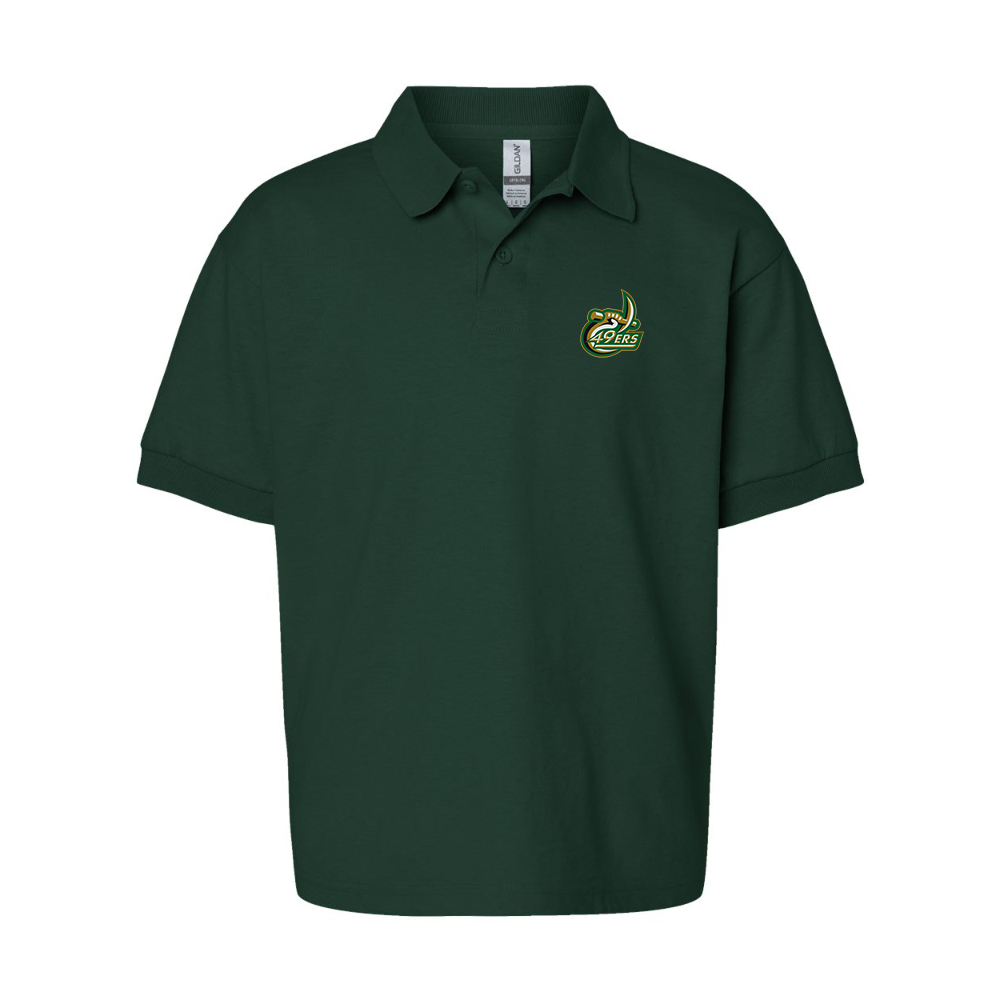 Youth Charlotte 49ers Gildan Dry Blend Jersey Polo