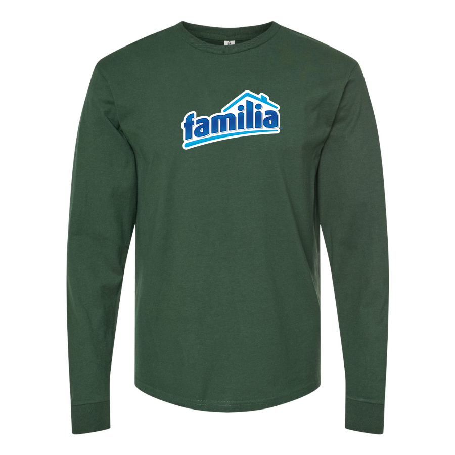 Men's Familia Logo Cotton Long Sleeve T-Shirt