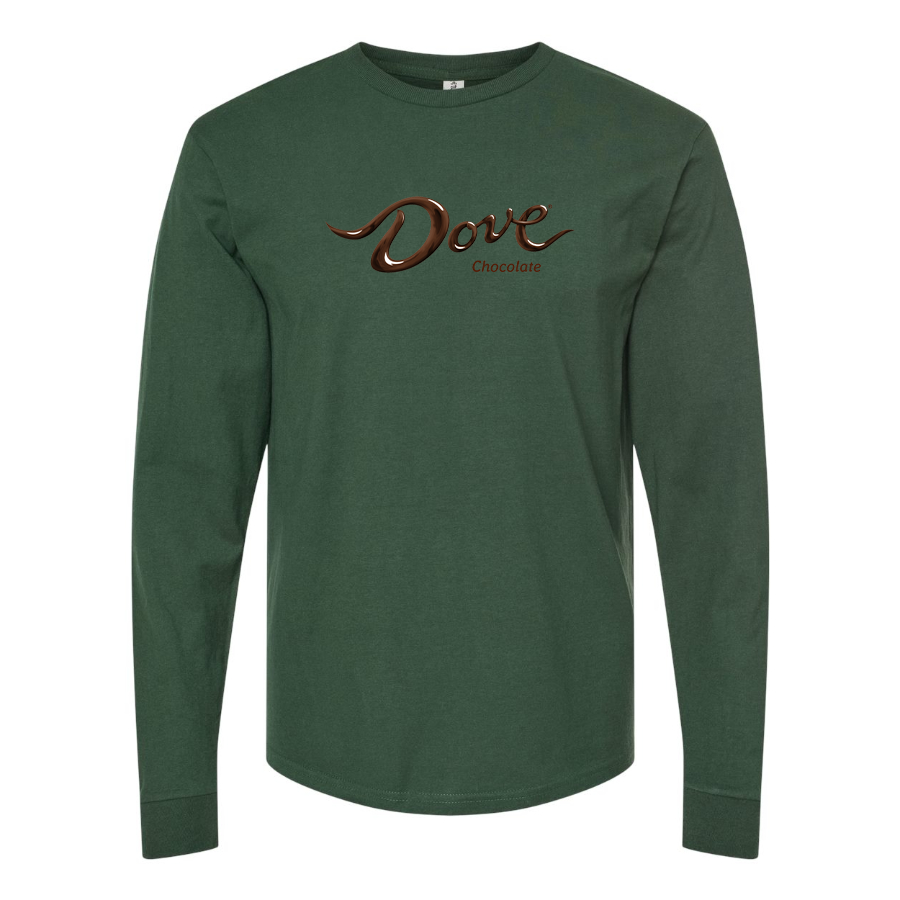 Men's Dove Сhocolate Logo Cotton Long Sleeve T-Shirt