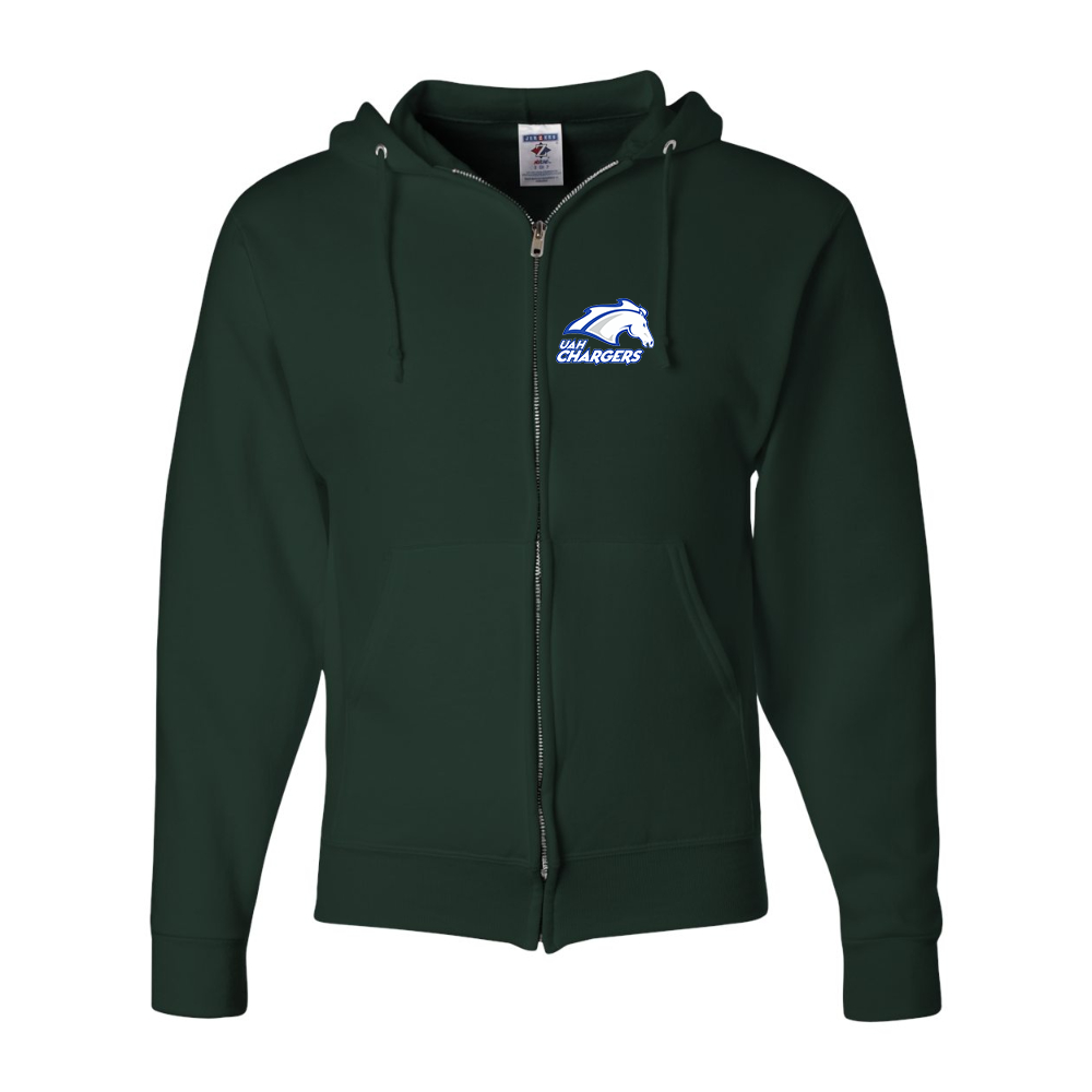 Men's Alabama Huntsville Chargers JERZEES NuBlend Full-Zip Hooded Sweatshirt