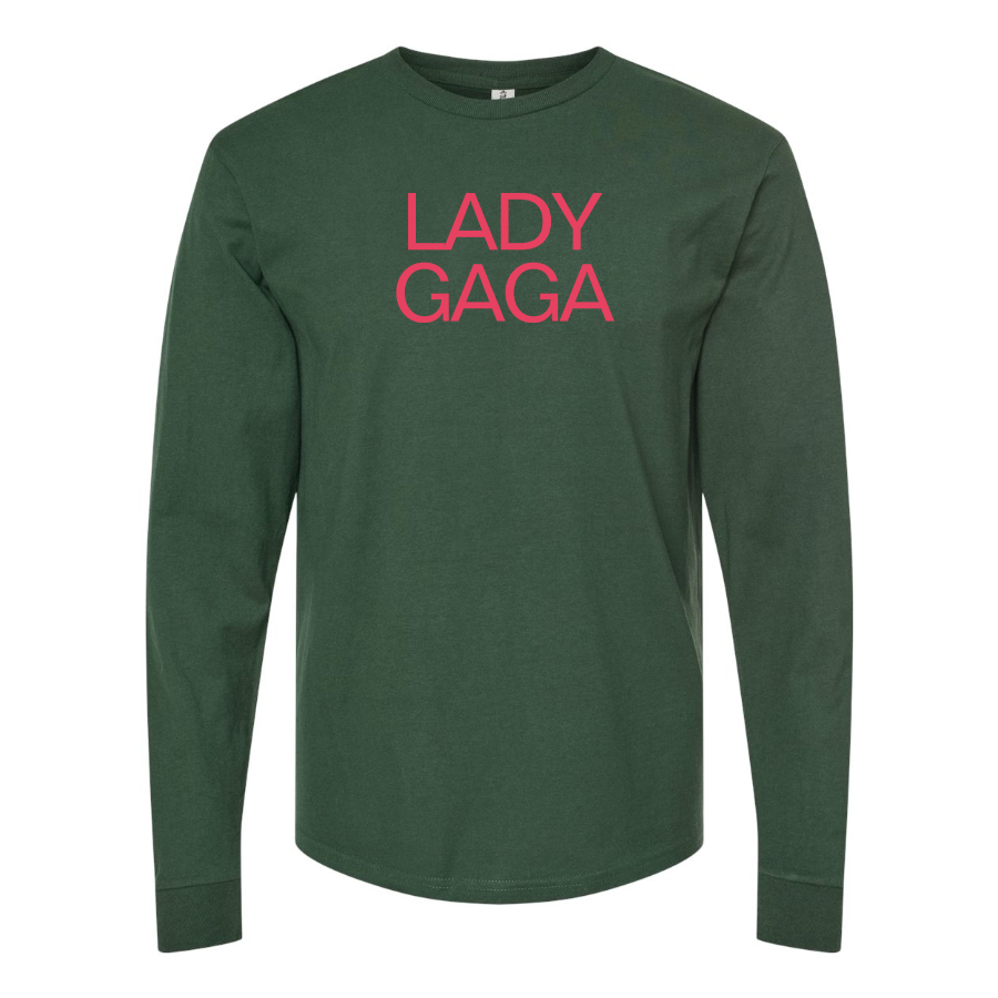 Men's Lady Gaga Logo Cotton Long Sleeve T-Shirt