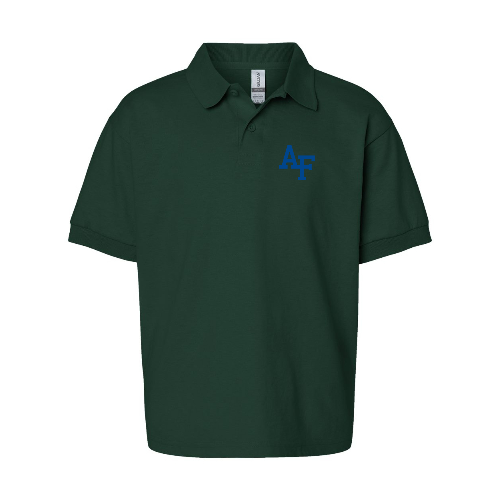 Youth Air Force Falcons  Gildan Dry Blend Jersey Polo