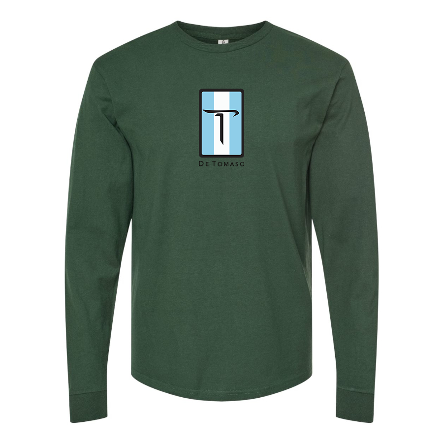 Men's De Tomaso Logo Cotton Long Sleeve T-Shirt