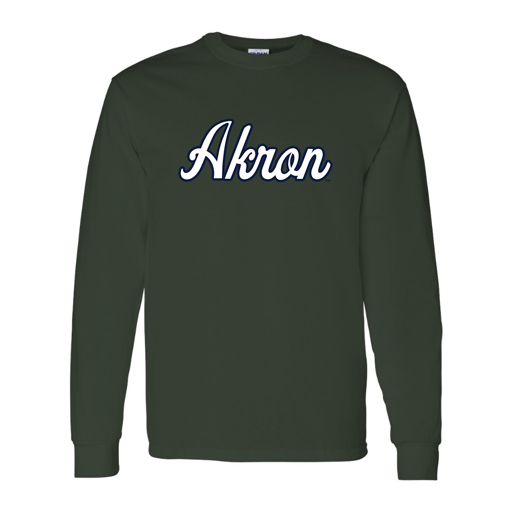 Men's Akron Zips  Gildan Heavy Cotton Long Sleeve T-Shirt