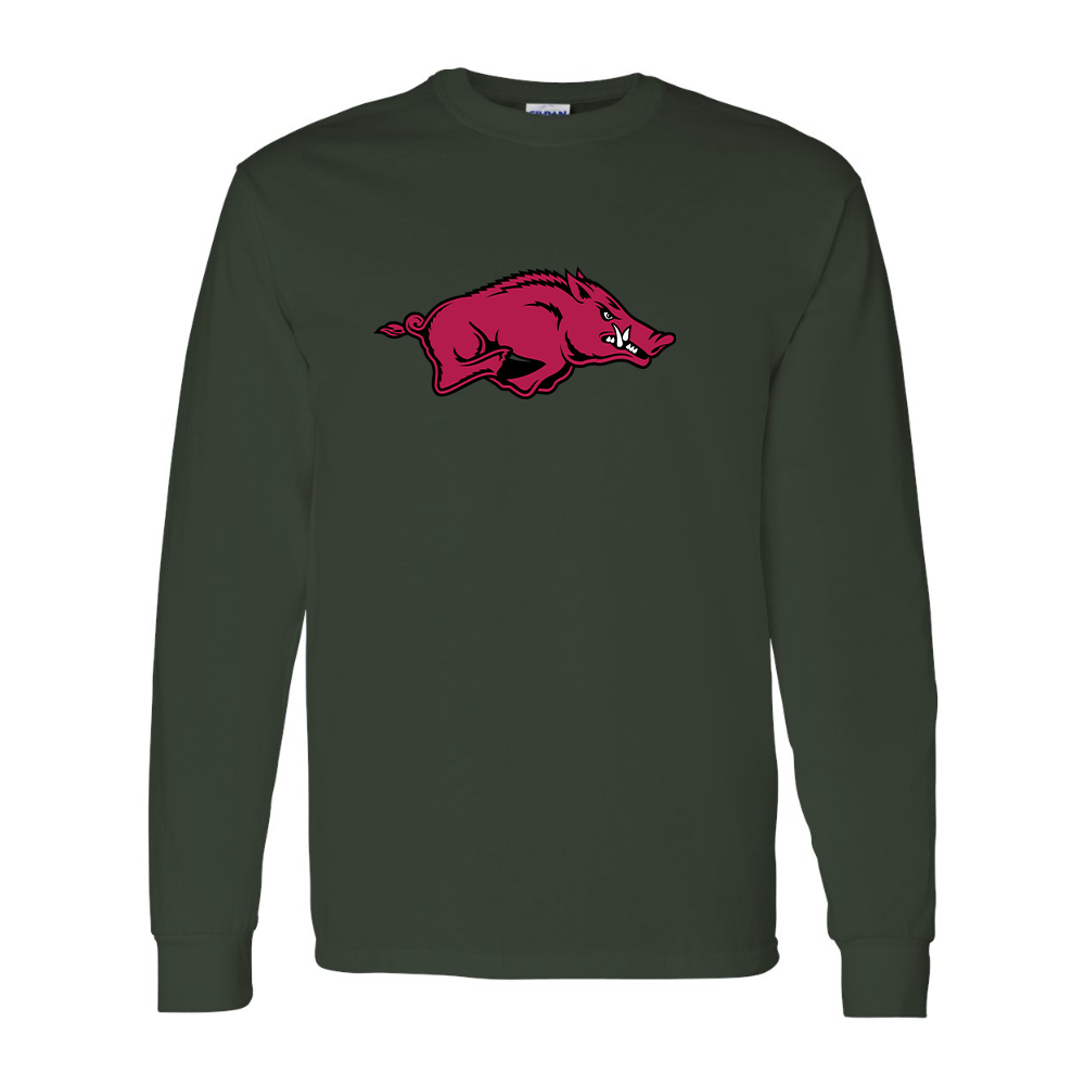 Men's Arkansas Razorbacks  Gildan Heavy Cotton Long Sleeve T-Shirt