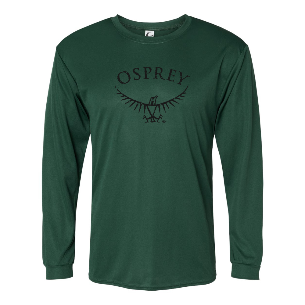 Men's Osprey Black  Performance Long Sleeve T-Shirt