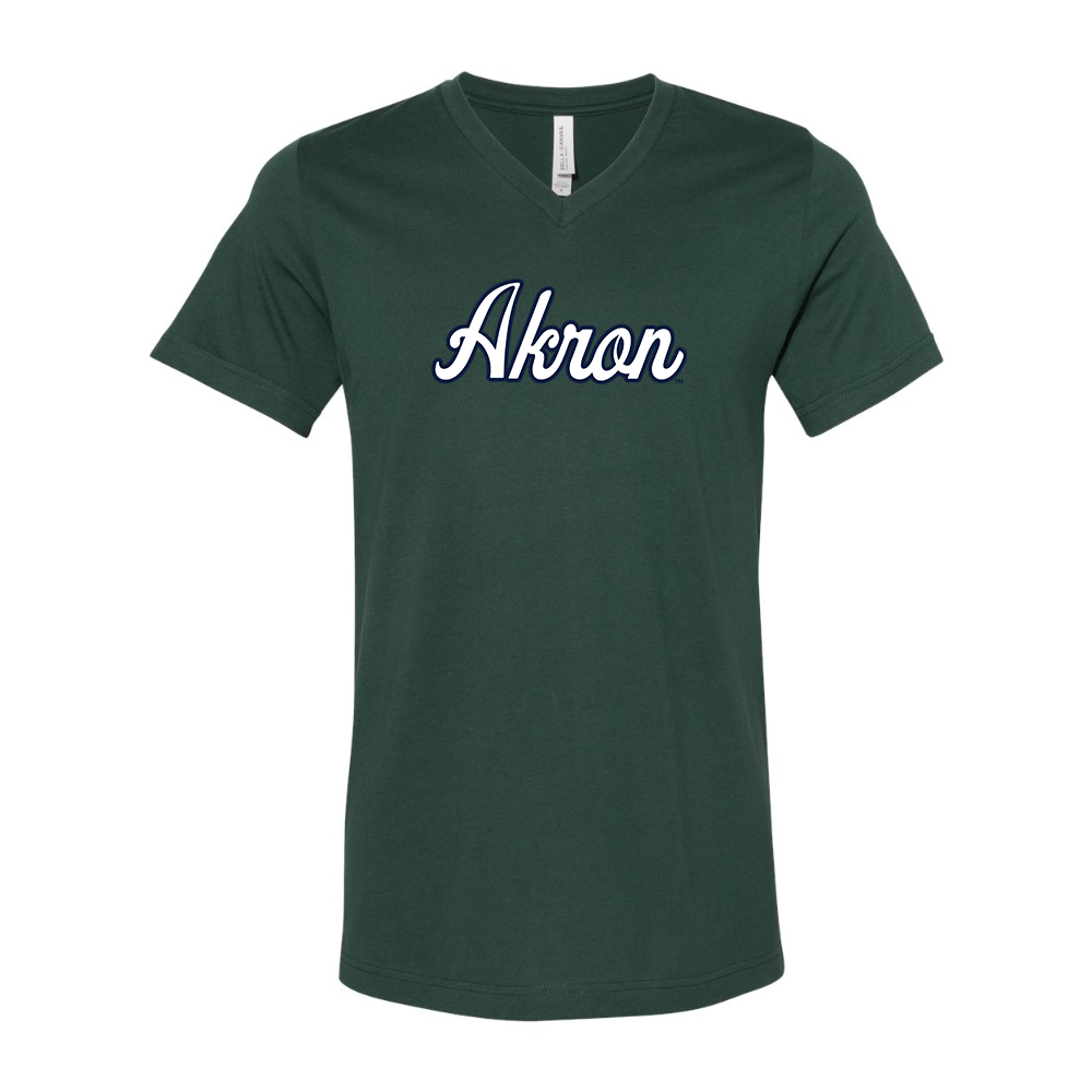 Akron Zips BELLA  CANVAS - Jersey V-Neck T-Shirt