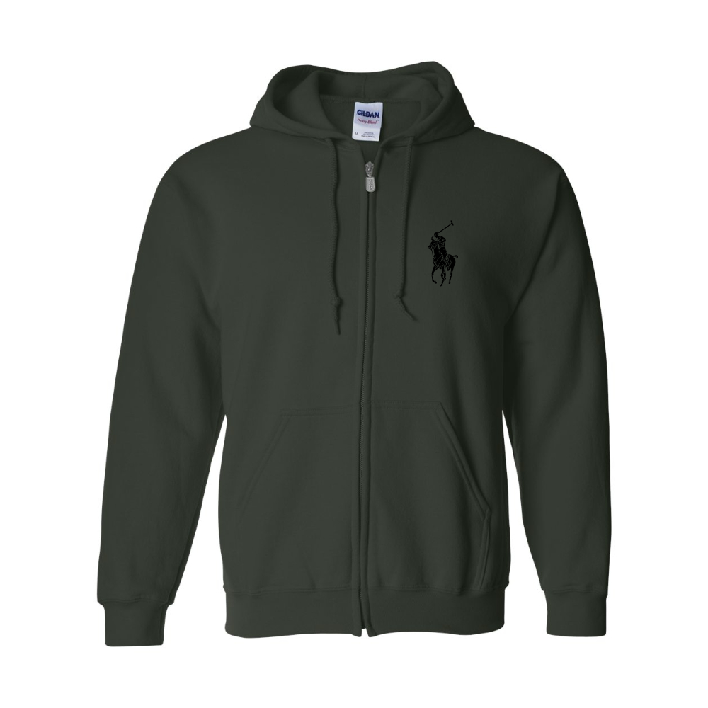 Men's  Polo Ralph Lauren Gildan  Heavy Blend Full Zip Hooded Sweatshirt