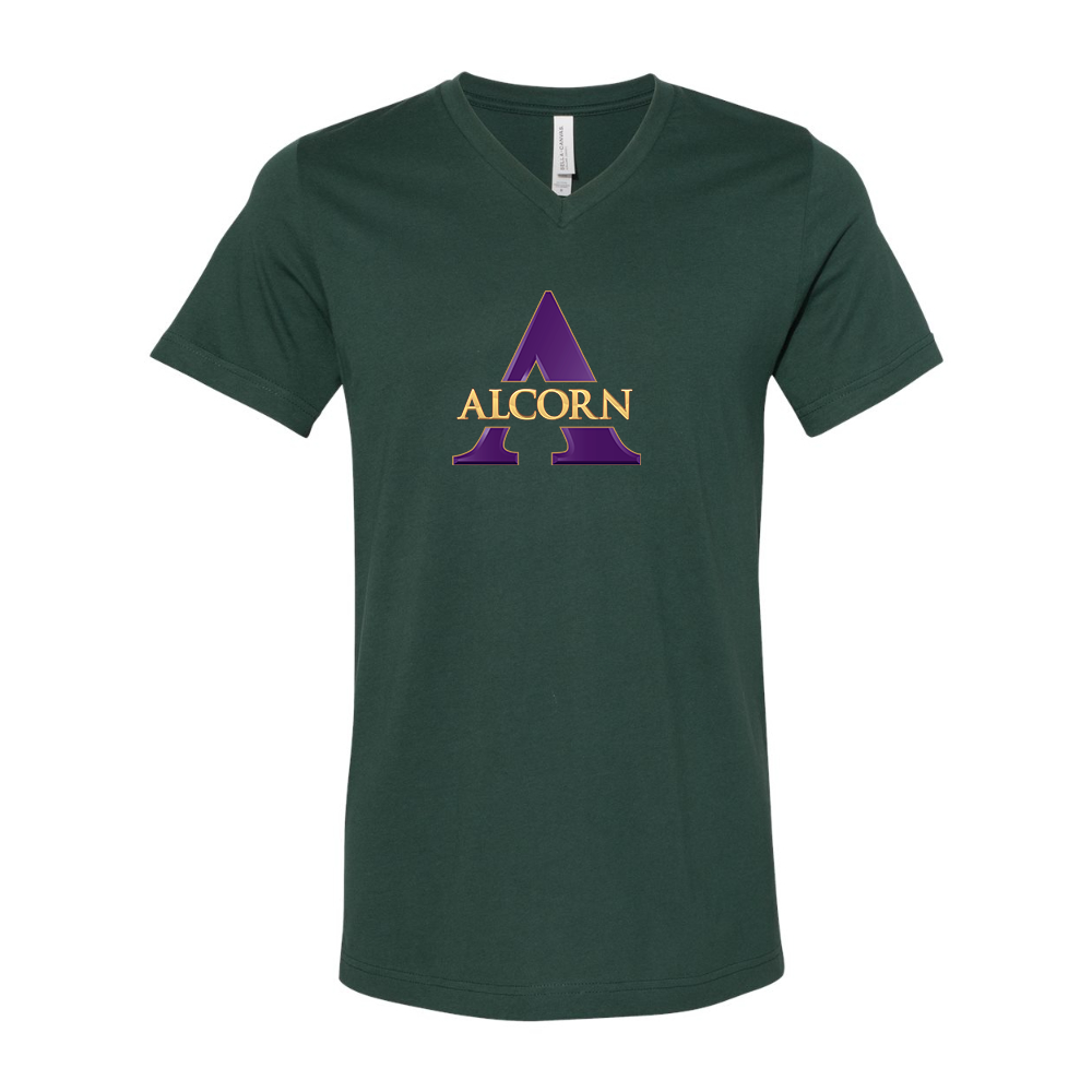 Alcorn State Braves  BELLA  CANVAS - Jersey V-Neck T-Shirt