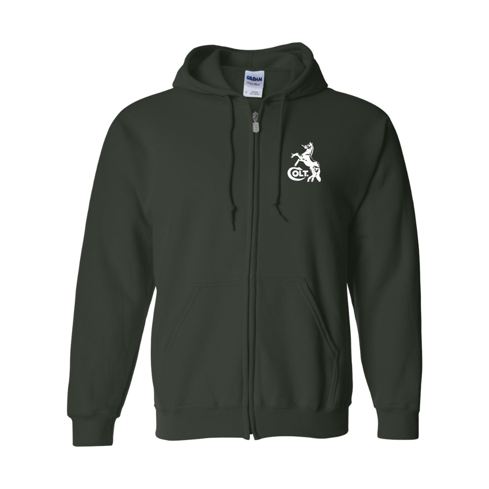 Men's  Colt Horse Gildan  Heavy Blend Full Zip Hooded Sweatshirt