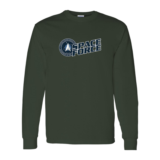 Men's  Space Force Gildan Heavy Cotton Long Sleeve T-Shirt