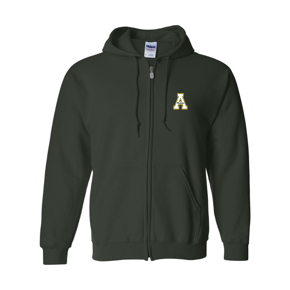 Men's Appalachian State Mountaineers Gildan  Heavy Blend Full Zip Hooded Sweatshirt