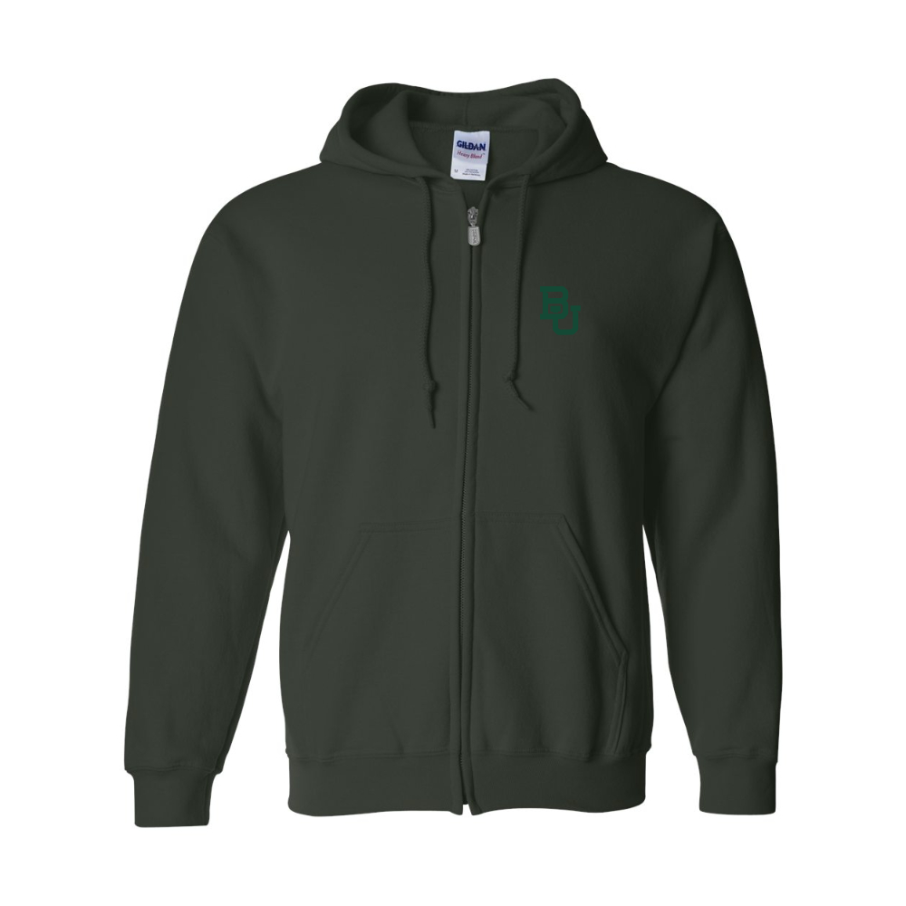 Men's Baylor Bears  Gildan  Heavy Blend Full Zip Hooded Sweatshirt