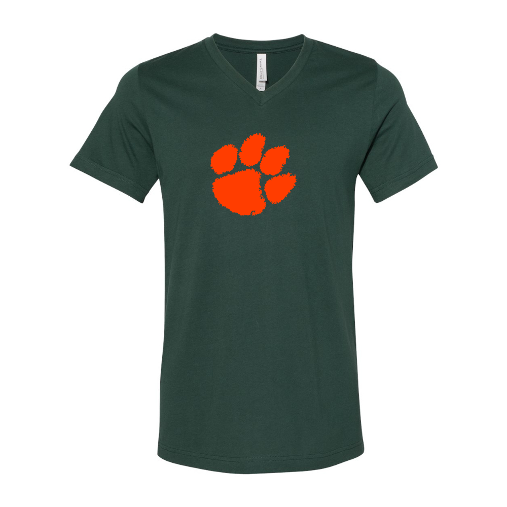 Clemson Tigers  BELLA  CANVAS - Jersey V-Neck T-Shirt