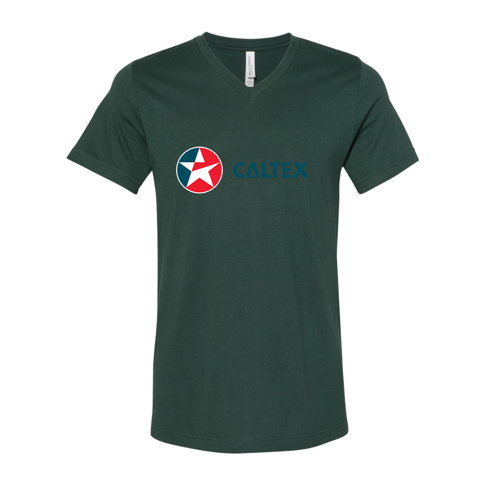 Caltex Gas Station BELLA  CANVAS - Jersey V-Neck T-Shirt