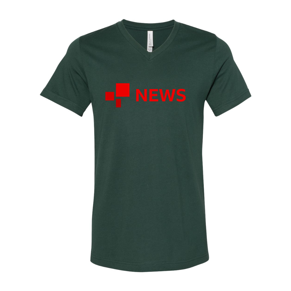 BBC News  BELLA  CANVAS - Jersey V-Neck T-Shirt