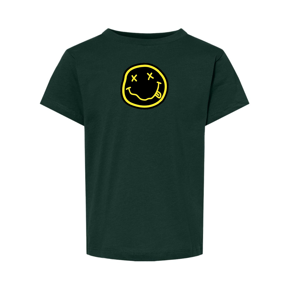 Nirvana Yellow and Black Face BELLA  CANVAS Toddler Jersey Tee