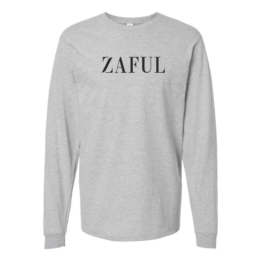 Men's Zaful Logo Cotton Long Sleeve T-Shirt