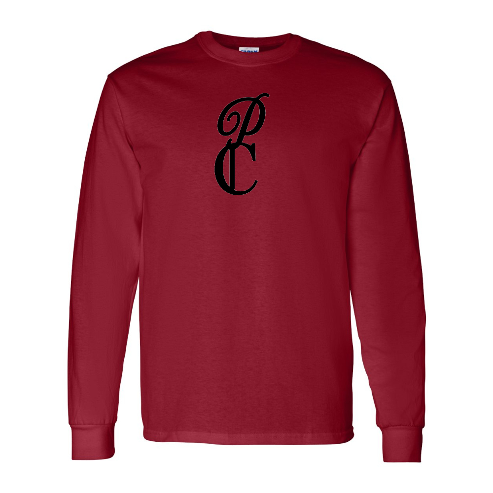 Men's P & C Black   Gildan Heavy Cotton Long Sleeve T-Shirt