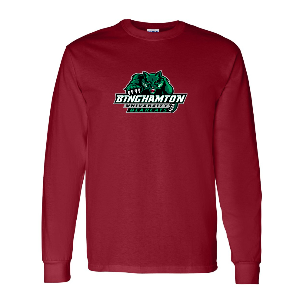 Men's Binghamton Bearcats Gildan Heavy Cotton Long Sleeve T-Shirt