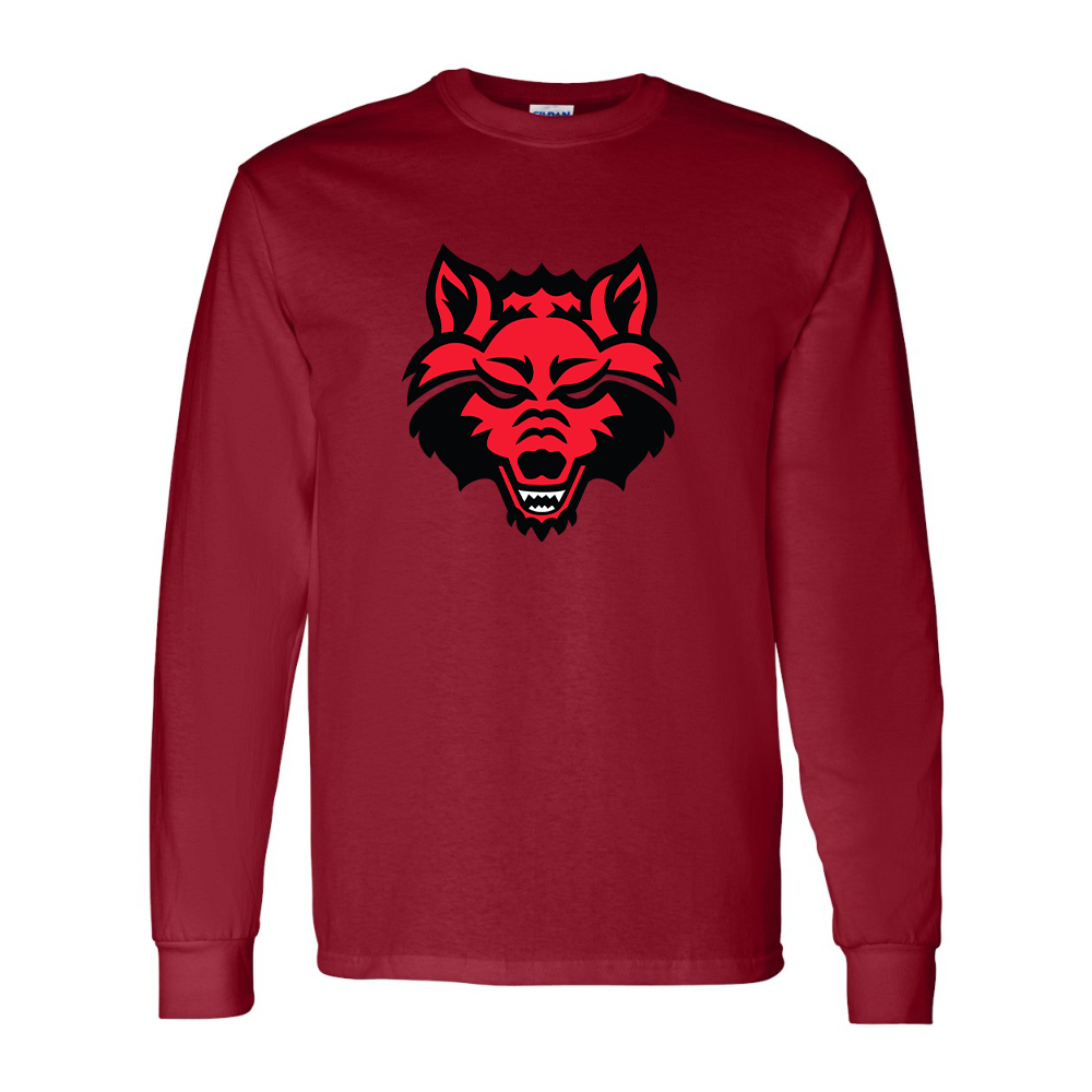 Men's  Arkansas State Red Wolves Gildan Heavy Cotton Long Sleeve T-Shirt