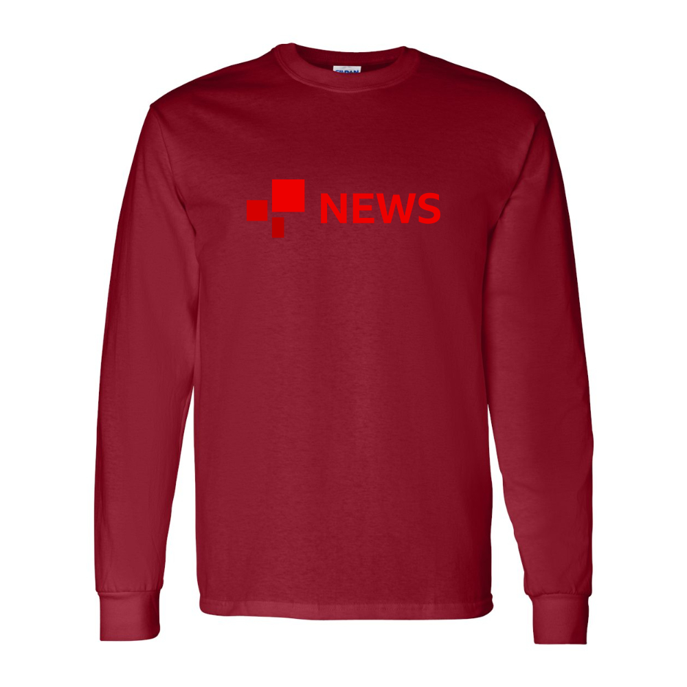 Men's BBC News Gildan Heavy Cotton Long Sleeve T-Shirt