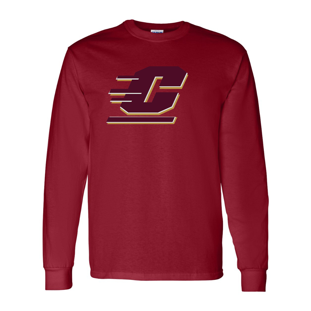 Men's Central Michigan Chippewas  Gildan Heavy Cotton Long Sleeve T-Shirt