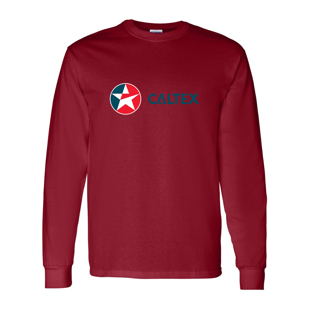 Men's  Caltex Gas Station  Gildan Heavy Cotton Long Sleeve T-Shirt