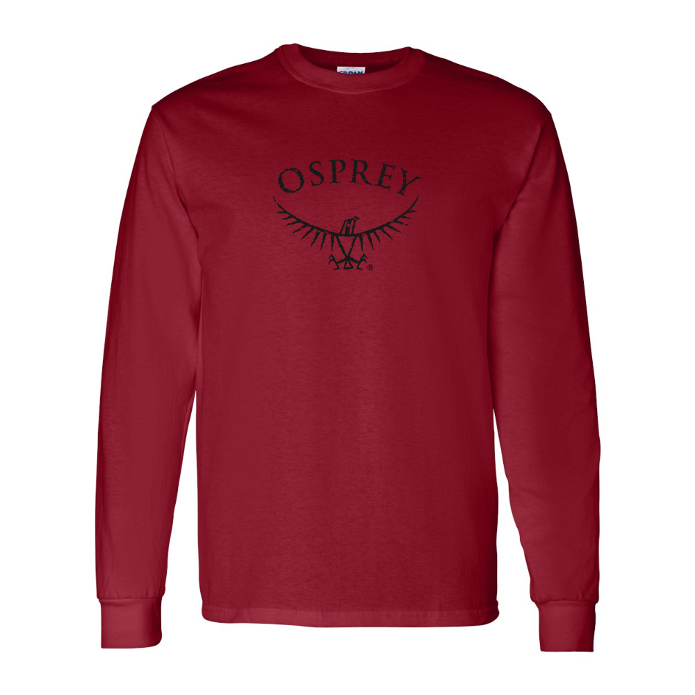 Men's Osprey Black  Gildan Heavy Cotton Long Sleeve T-Shirt