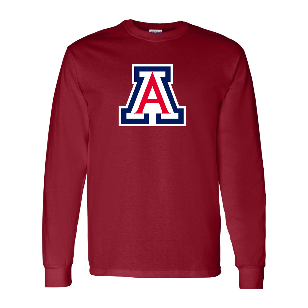 Men's  Arizona Wildcats Gildan Heavy Cotton Long Sleeve T-Shirt