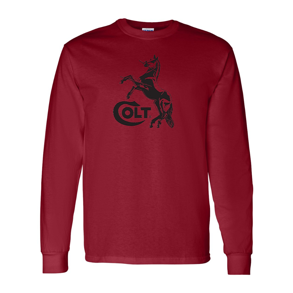 Men's Colt Horse Gildan Heavy Cotton Long Sleeve T-Shirt