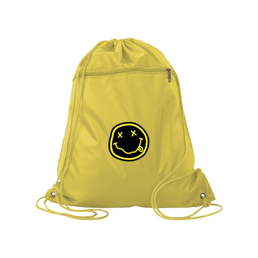 Nirvana Yellow and Black Face Q-Tees - Polyester Cinchpack