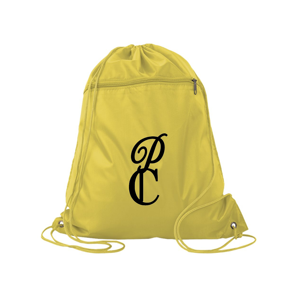 P & C Black  Q-Tees - Polyester Cinchpack