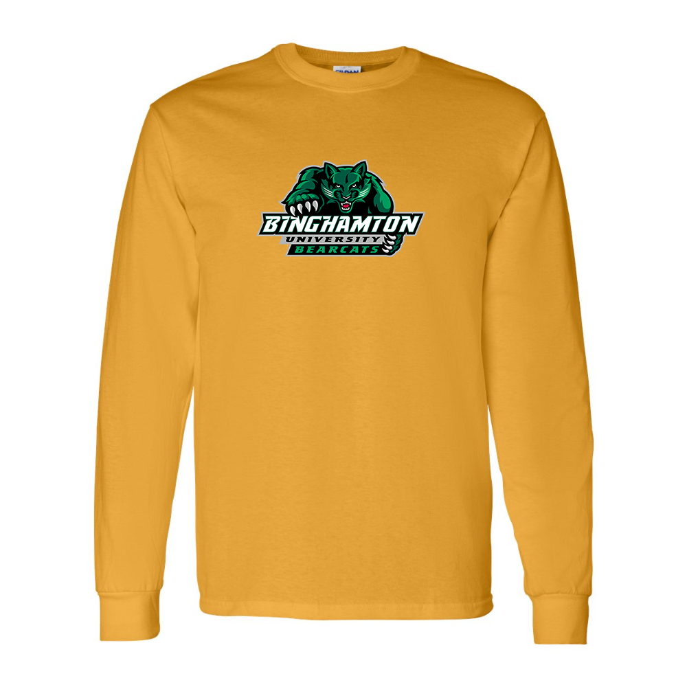 Men's Binghamton Bearcats Gildan Heavy Cotton Long Sleeve T-Shirt