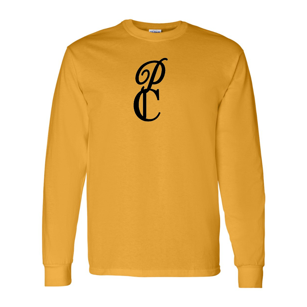 Men's P & C Black   Gildan Heavy Cotton Long Sleeve T-Shirt