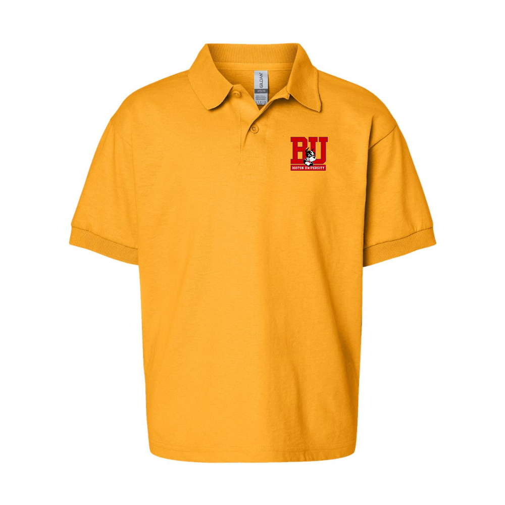 Youth Boston University Terriers Gildan Dry Blend Jersey Polo