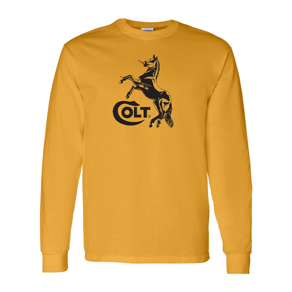 Men's Colt Horse Gildan Heavy Cotton Long Sleeve T-Shirt