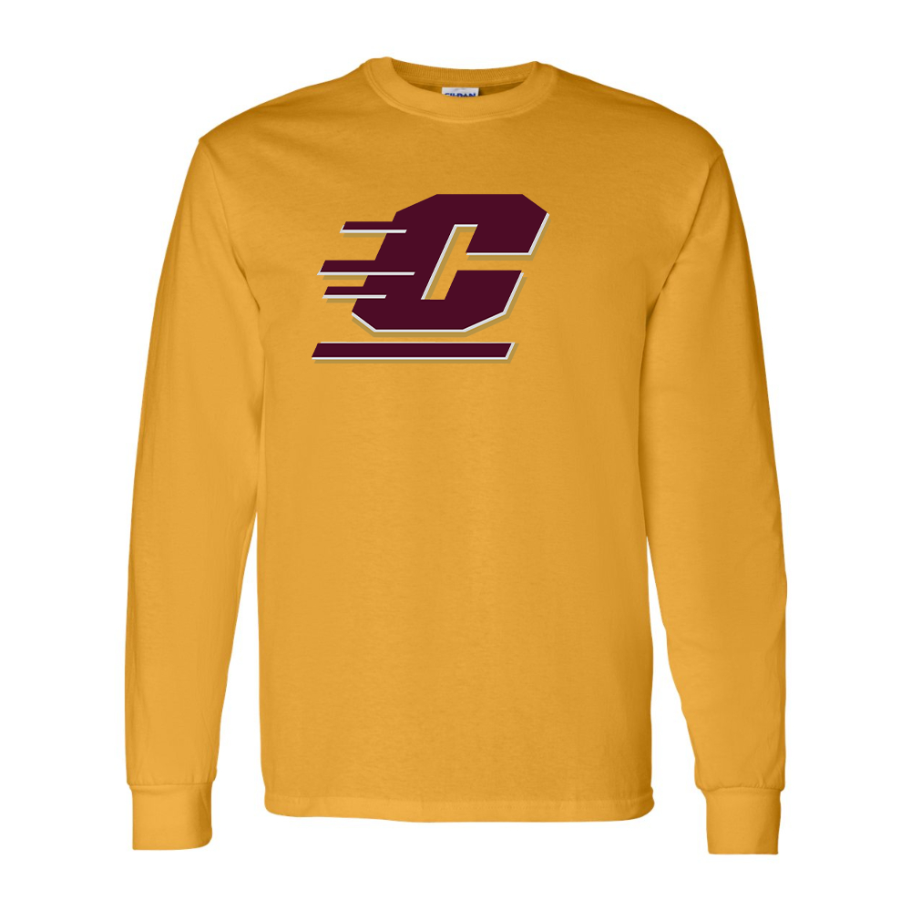Men's Central Michigan Chippewas  Gildan Heavy Cotton Long Sleeve T-Shirt
