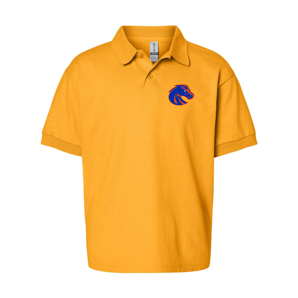 Youth Boise State Broncos  Gildan Dry Blend Jersey Polo