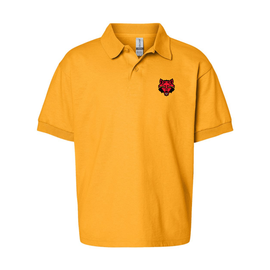 Youth  Arkansas State Red Wolves Gildan Dry Blend Jersey Polo