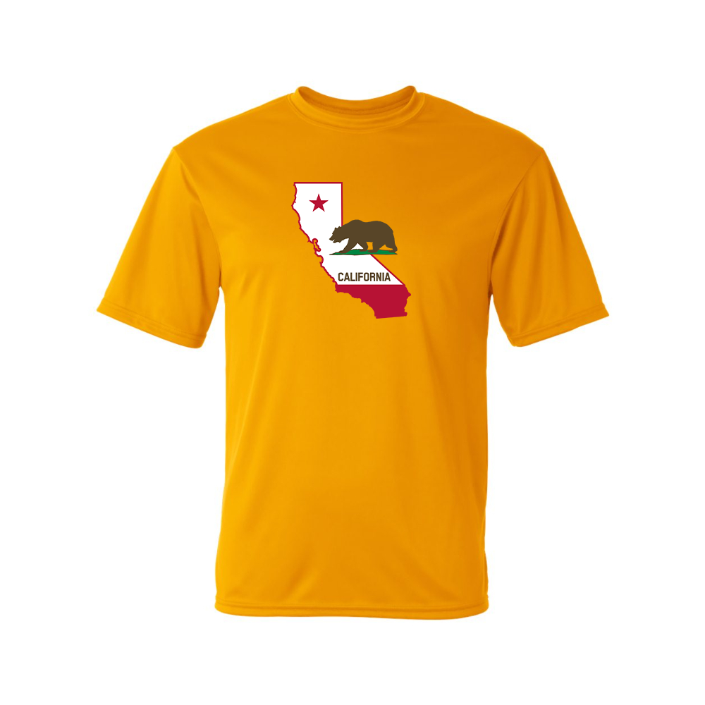 Men's California Bear Map  Performance T-Shirt