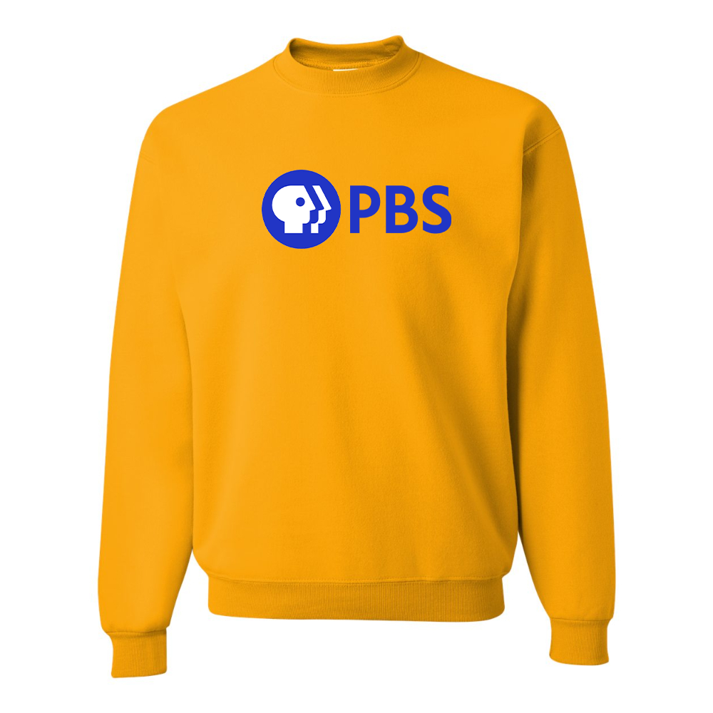 Men's  PBS Blue JERZEES NuBlend Crewneck Sweatshirt